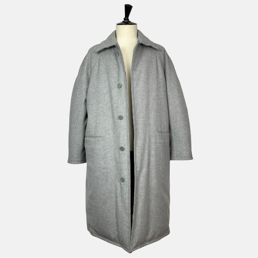 Gray Down Coat made of Cashmere (EU 52)