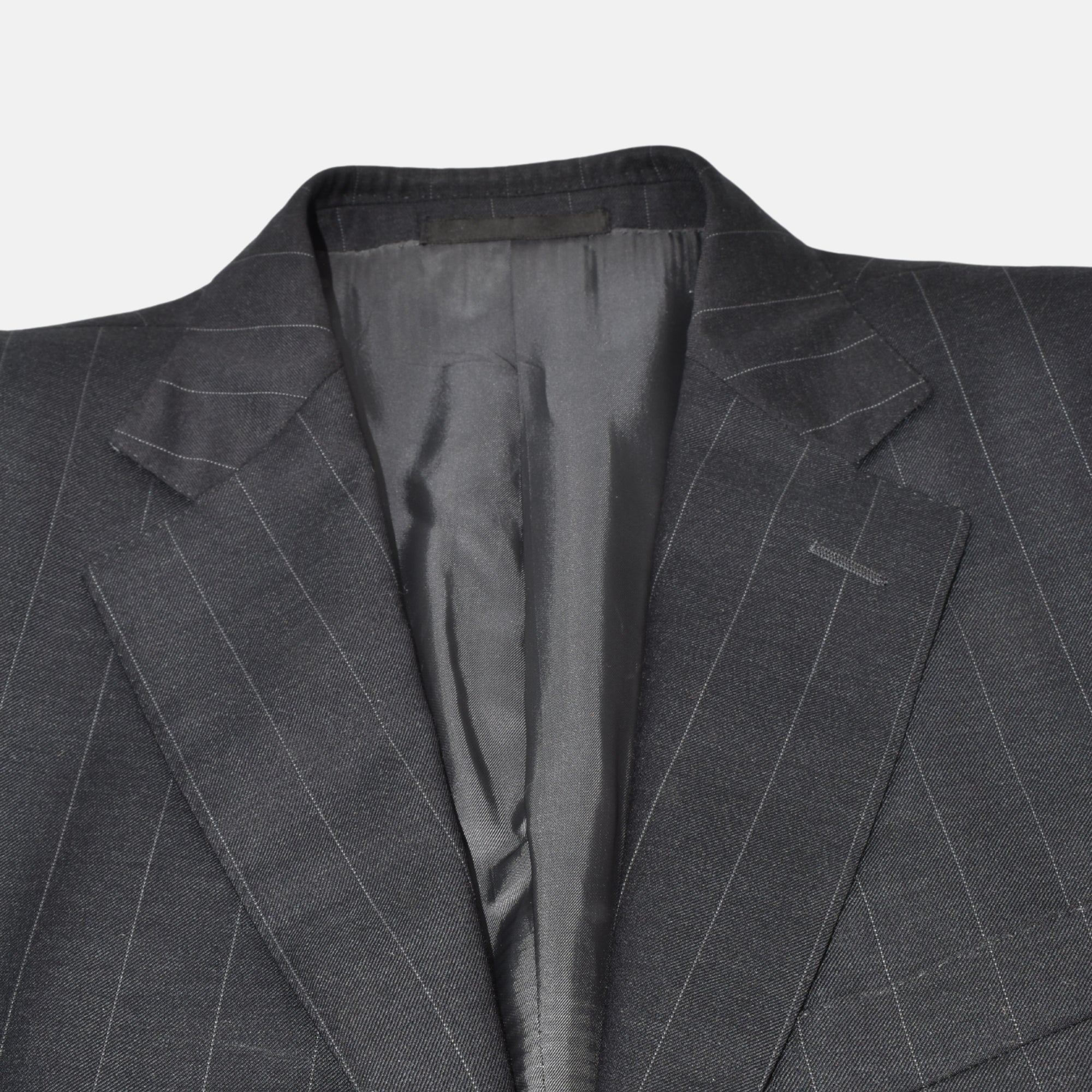 Charcoal Striped Suit made of Wool (EU 48)