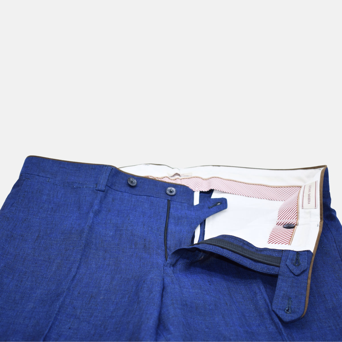 Electric Blue Trousers made of Linen ( EU 50)