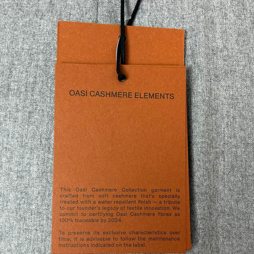 Gray Down Coat made of Cashmere (EU 52)