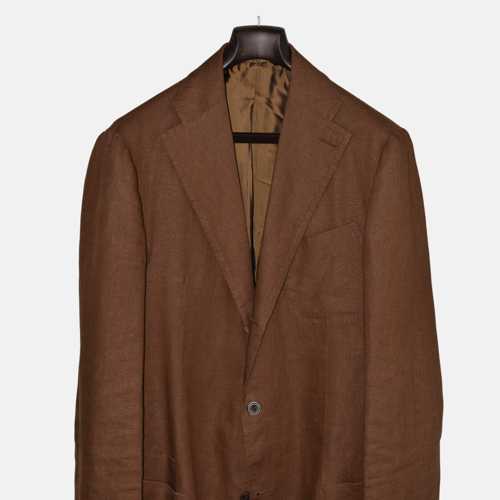 Brown Suit made of Linen (EU 52L)