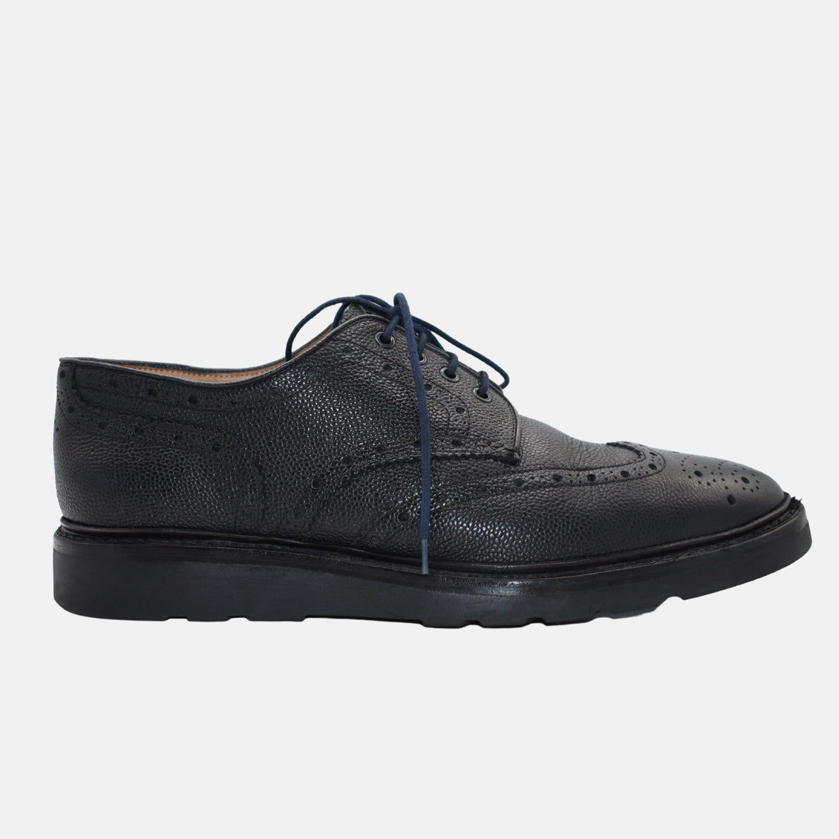 Dark Blue Budapester Shoes made of Leather (EU 42/US 9,5)