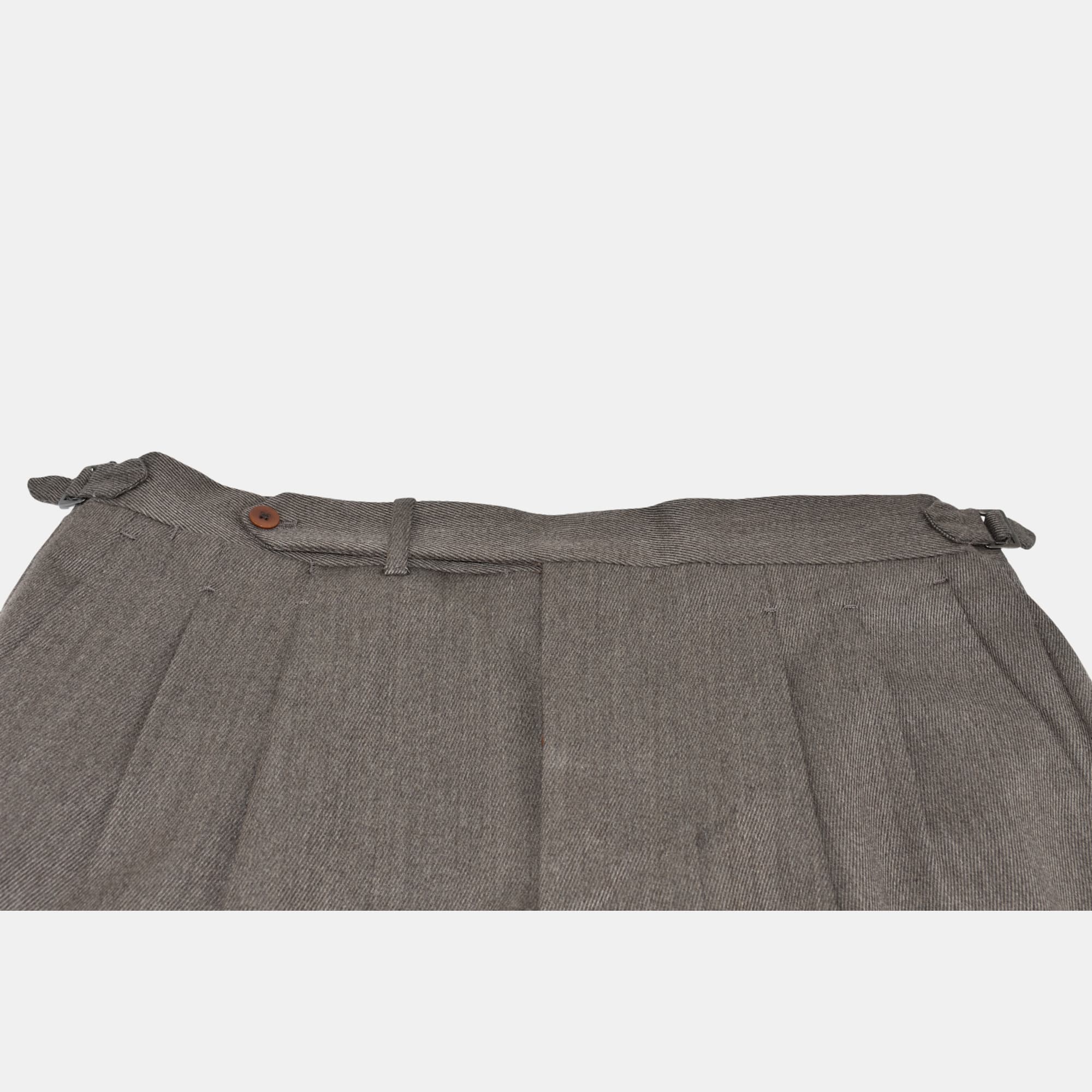 Brown Striped Trousers made of Wool (bespoke)