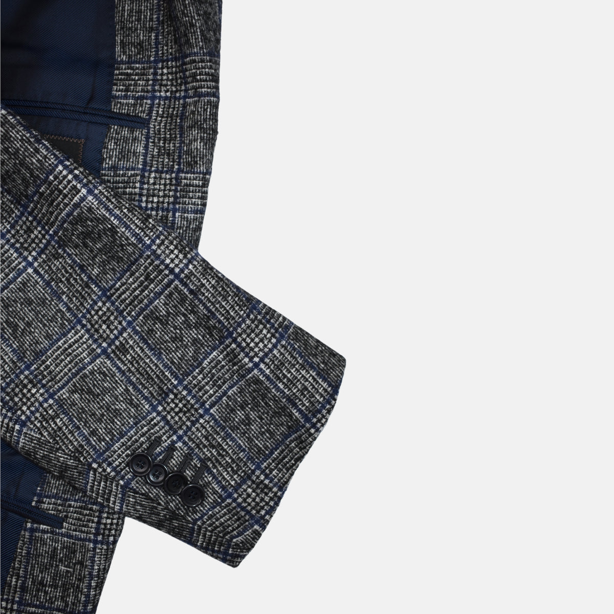 Multicoloured Checkered Suit made of Wool/Baby Alpaka (EU 54)