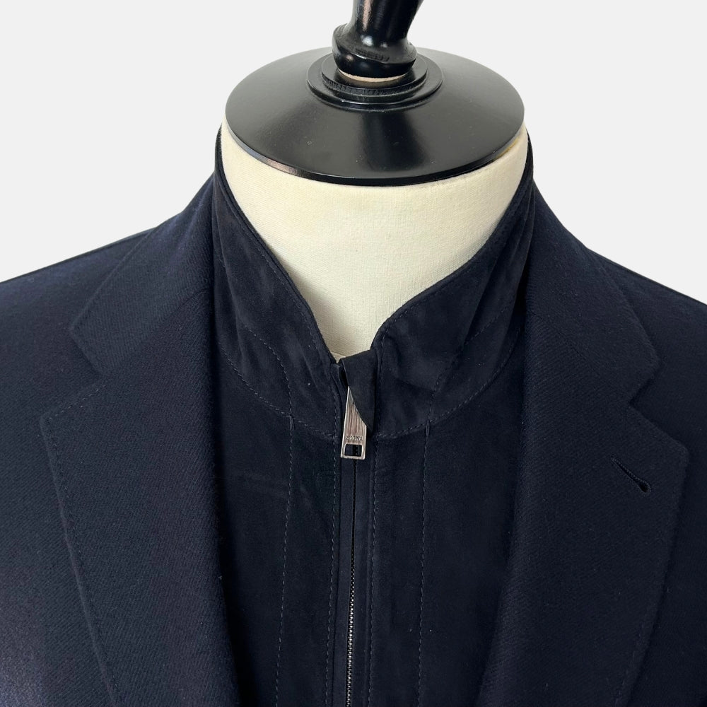 Navy Blazer with removabel Vest made of Wool/Cashmere (EU 50)