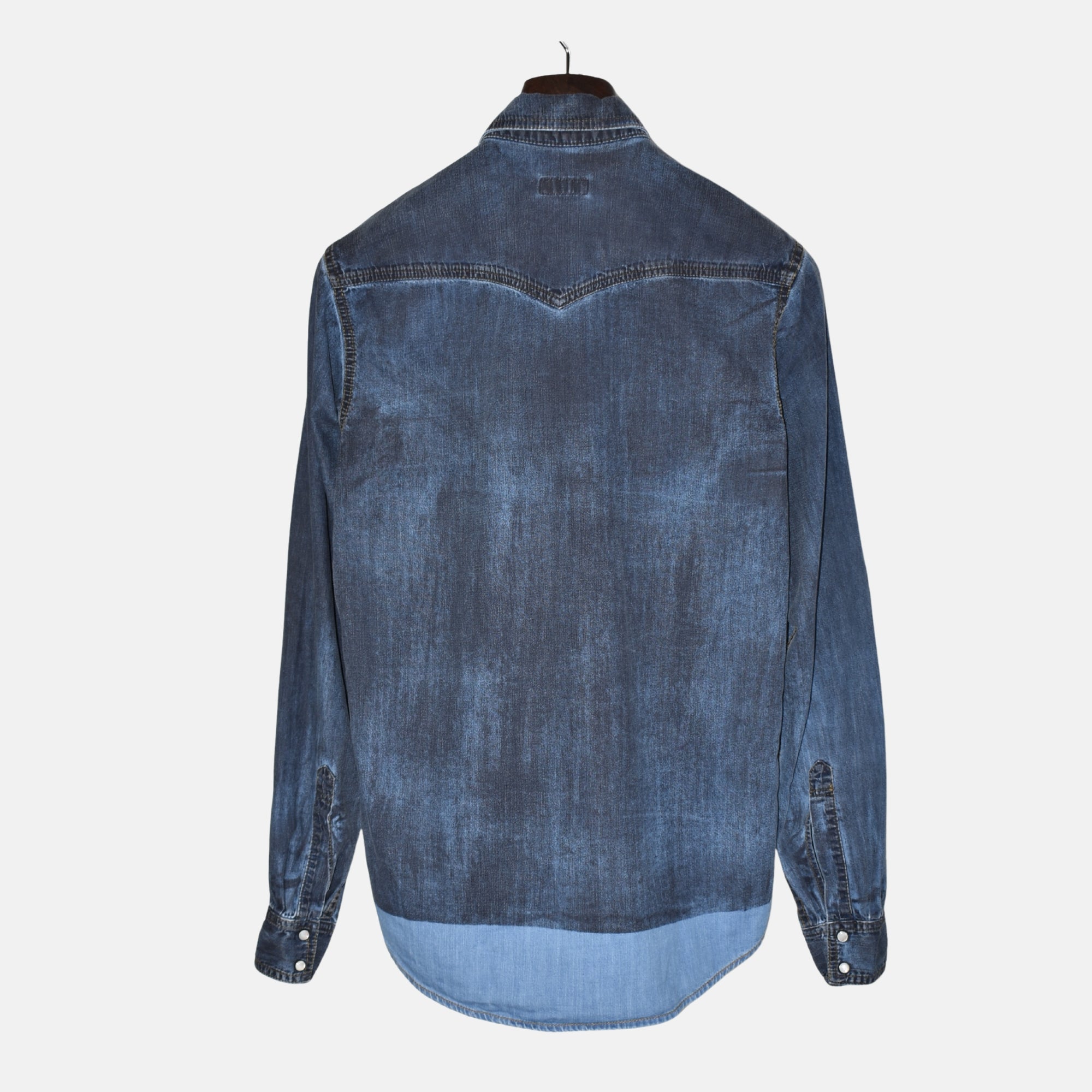 Blue Denim Shirt made of Cotton (EU 48)