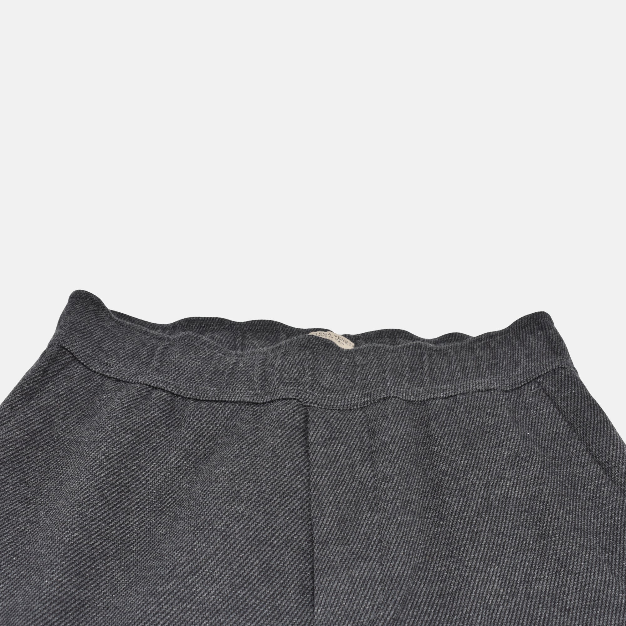 Black/Gray Striped Jogg Pants made of Cotton/Linen (EU 46)