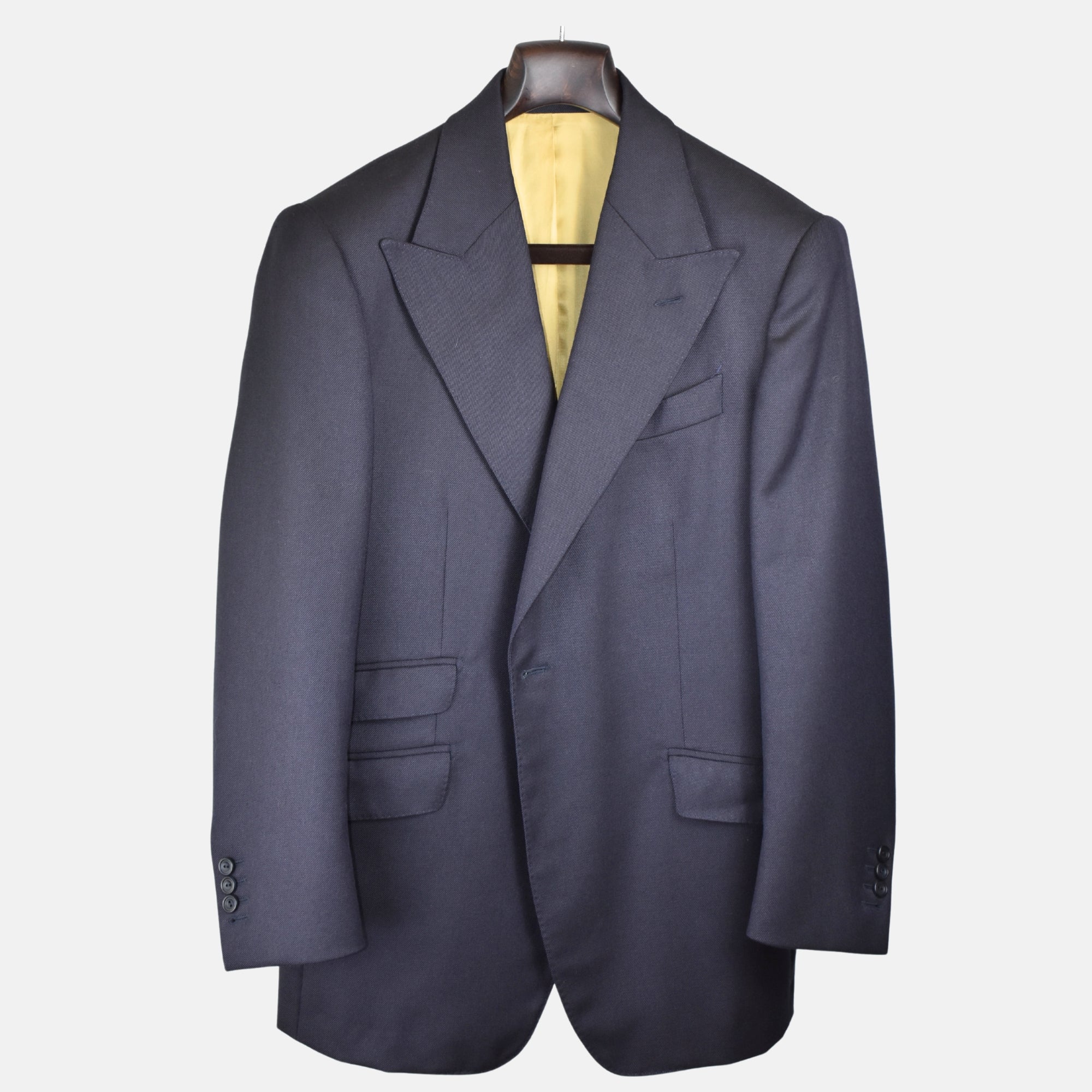 Marineblauer Anzug (3-teilig) aus Wolle (EU 50)
