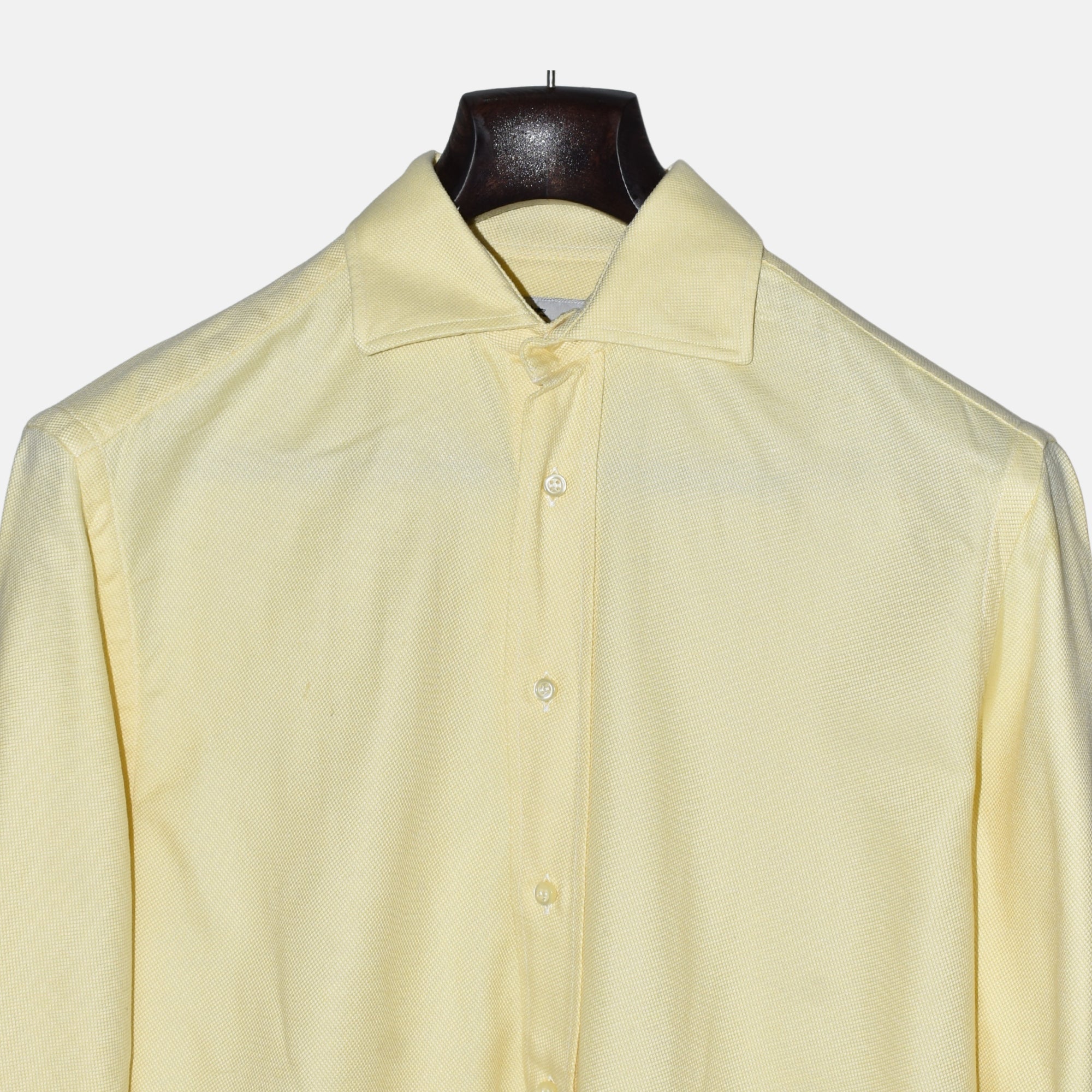 Yellow Pique Shirt made of Cotton (EU 39))