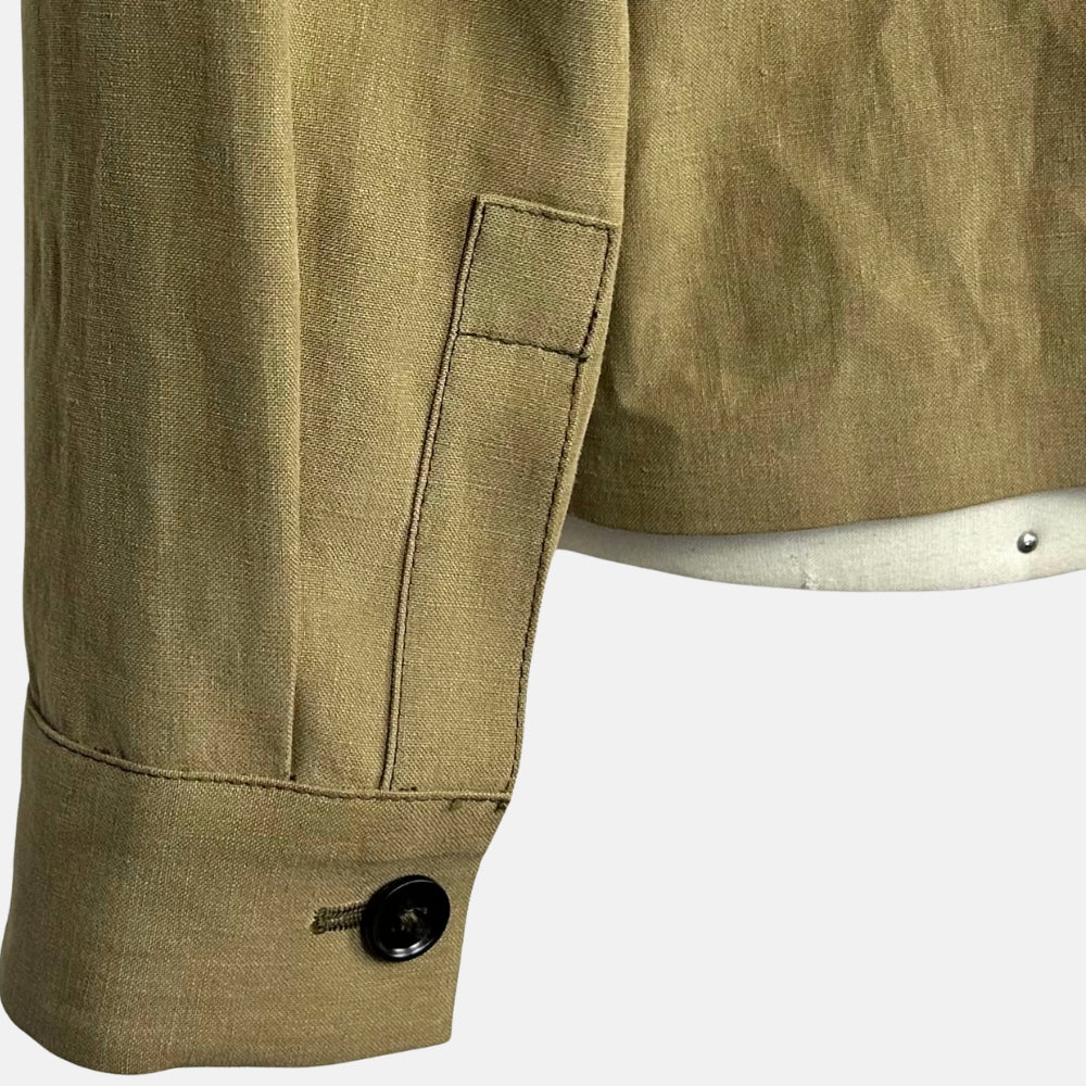 Khaki Jacket made of Linen (EU 52)