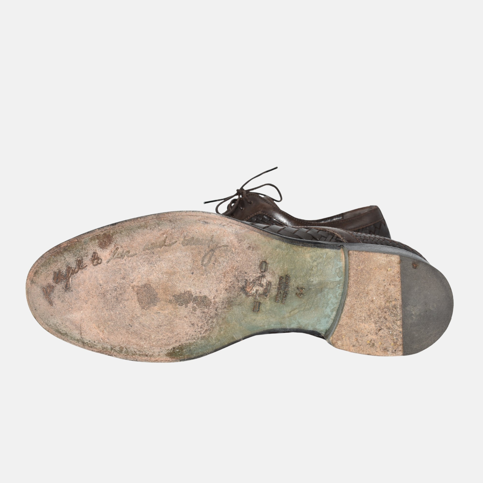 Brown Braided Shoes made of Leather (EU 44)