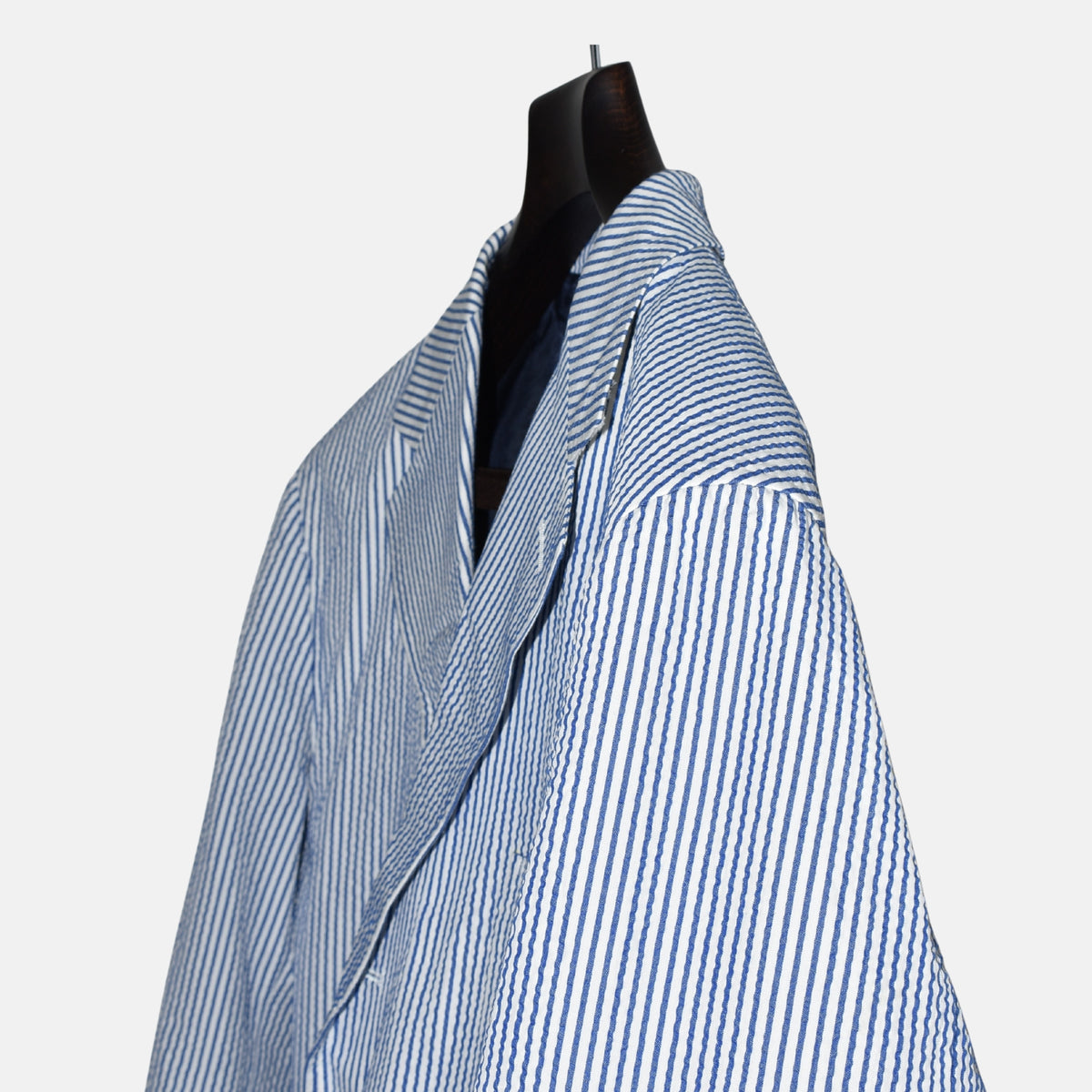 Blue/White Striped Blazer made of Cotton/Silk (EU 54)