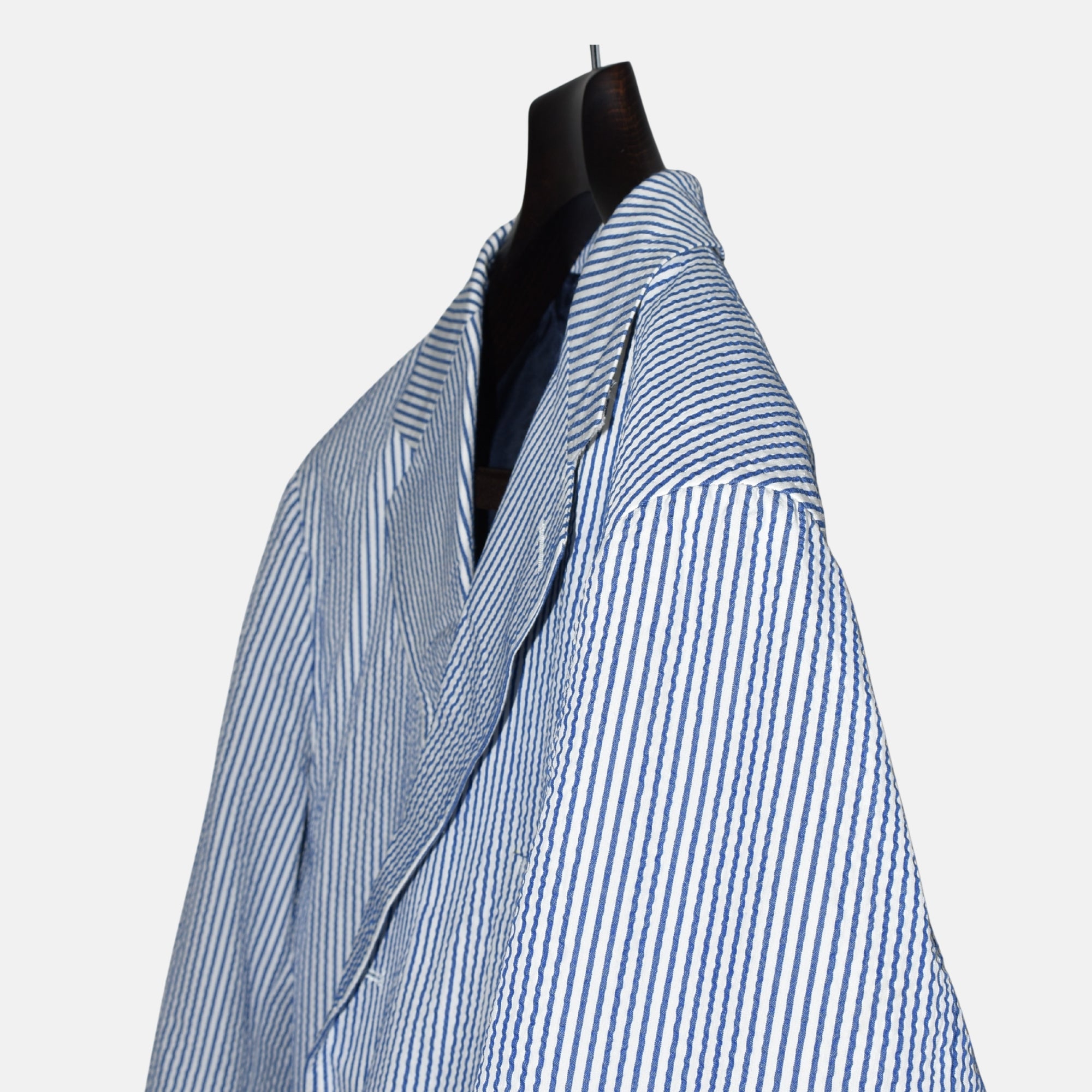 Blue/White Striped Blazer made of Cotton/Silk (EU 54)