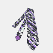 Multicoloured Patterned Tie made of Silk