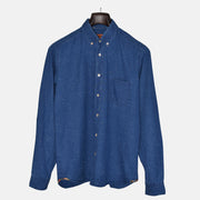 Blue Patterned Shirt made of Cotton (M)