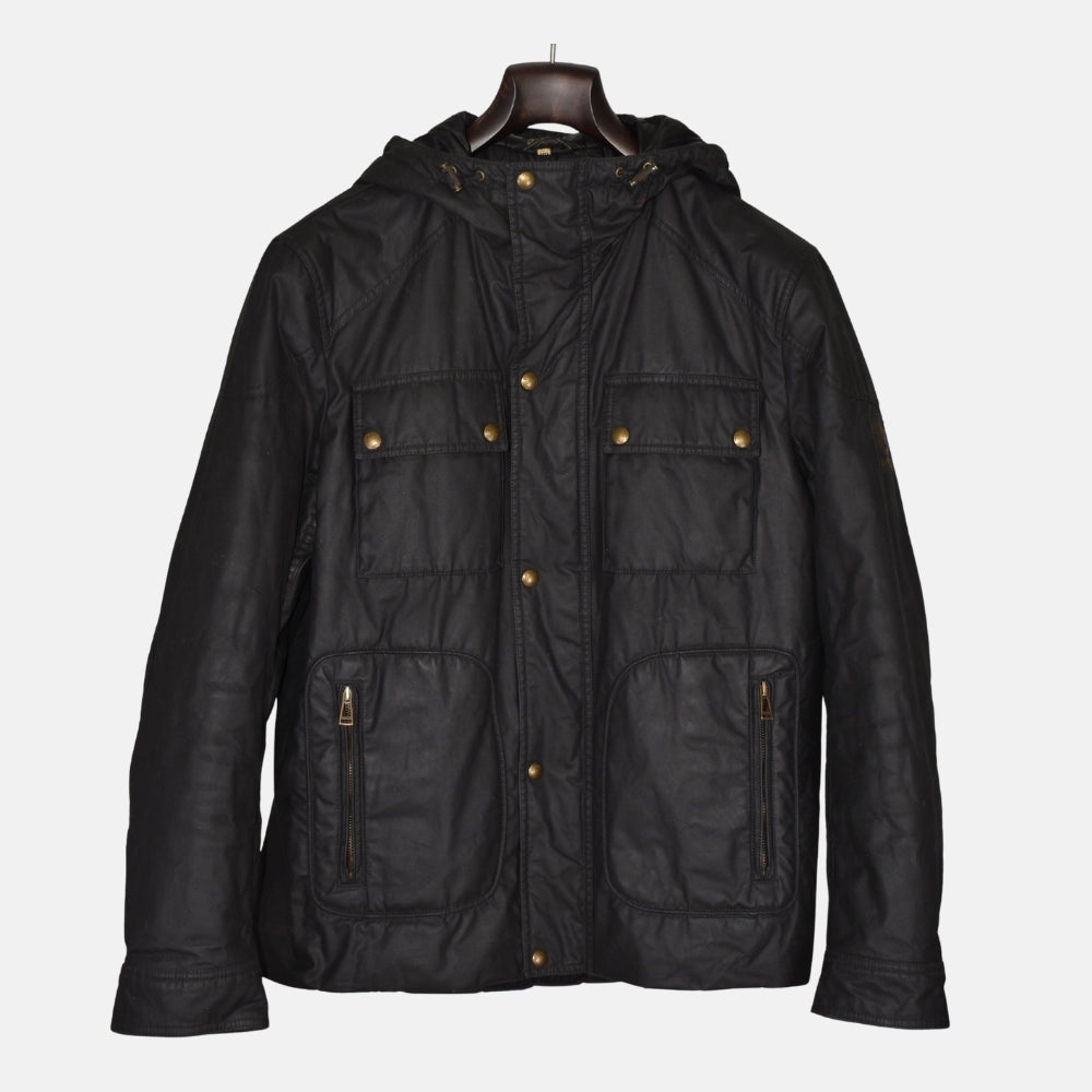 Black Waxed Jacket made of Polyester (EU 50)