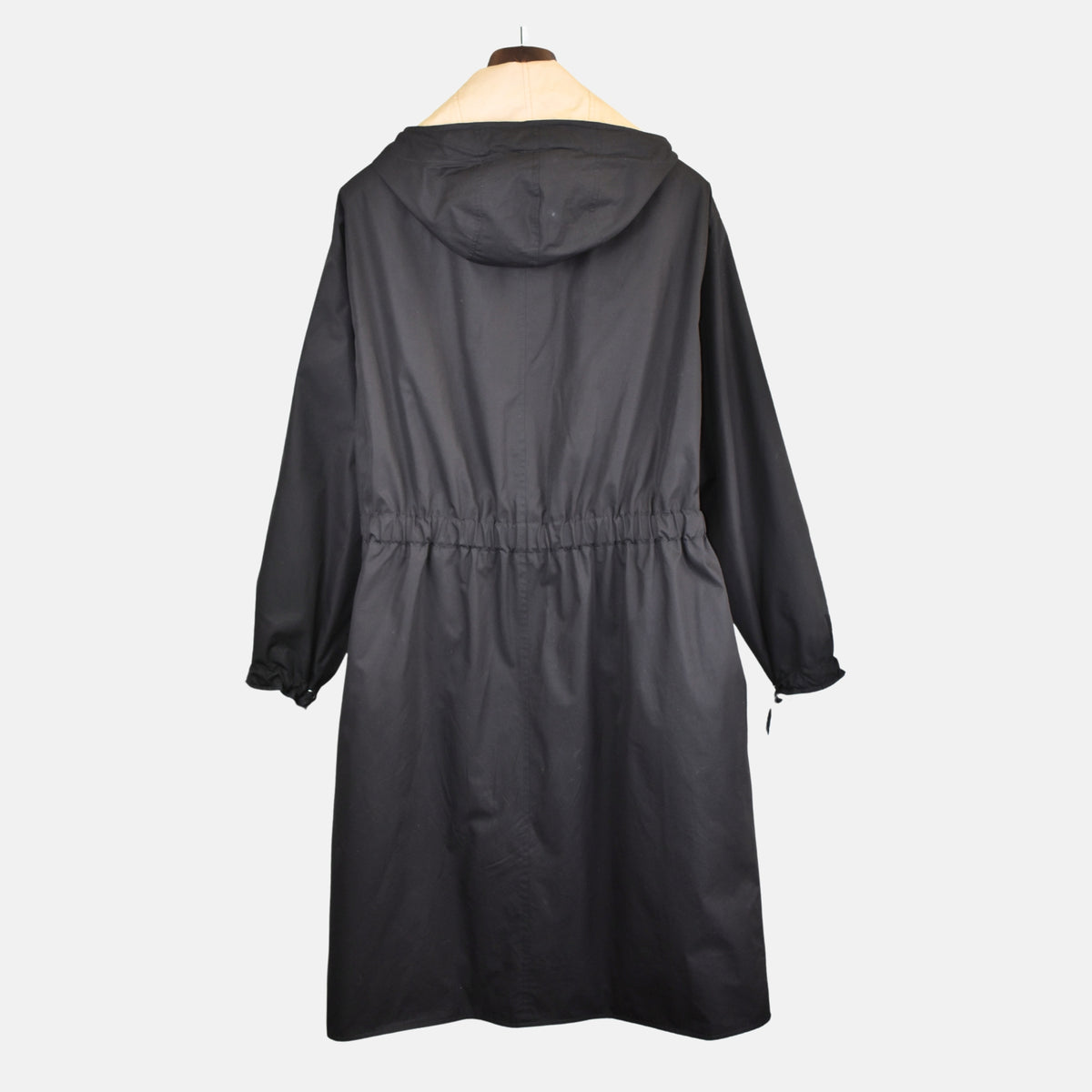 Black Hooded Coat made of Cotton (EU 46)