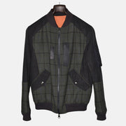 Black/Olive Checkered Bomber Jacket (M)