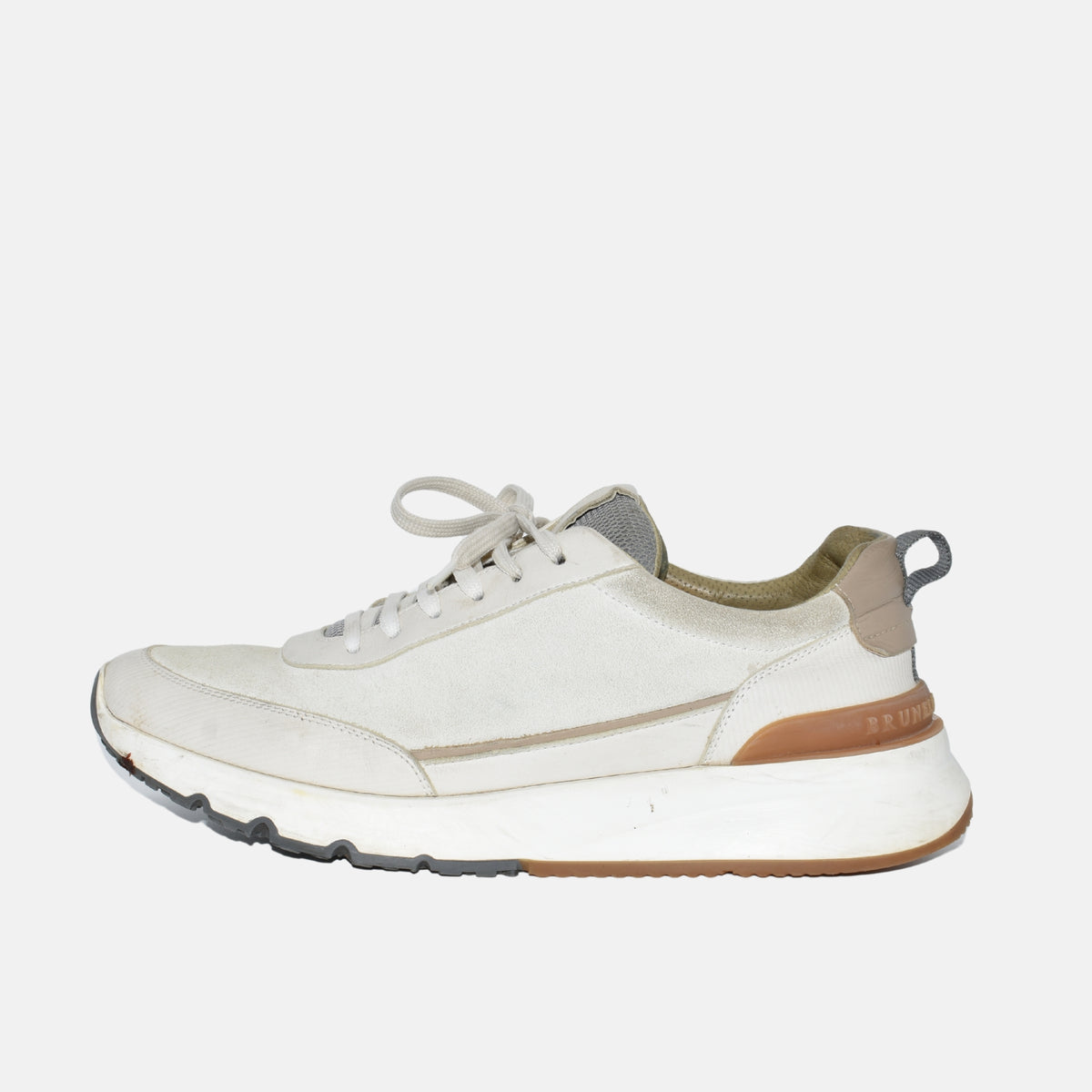 Offwhite Sneaker aus Wildleder (EU 43)