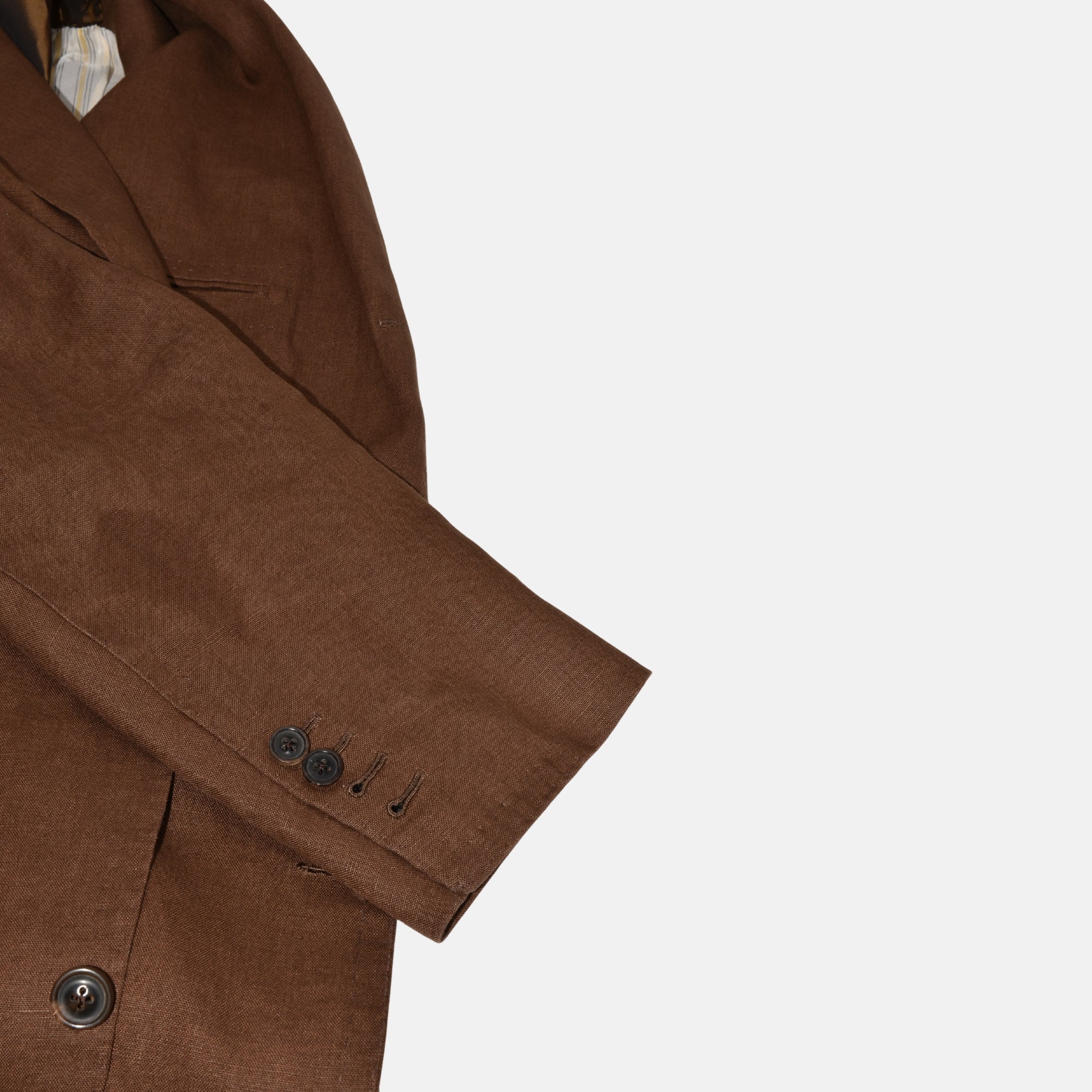 Brown Suit made of Linen (EU 52L)