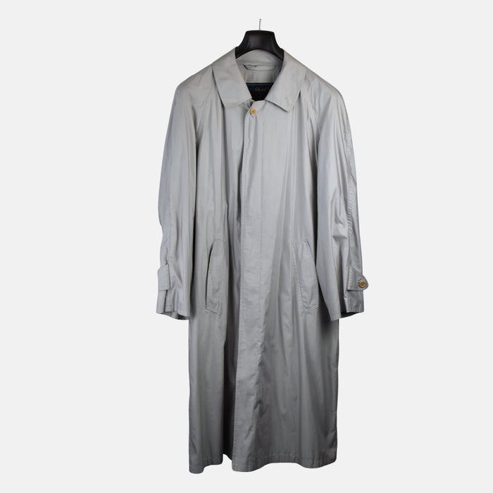 Silver Gray Trench Coat made of Polyester (EU 46)