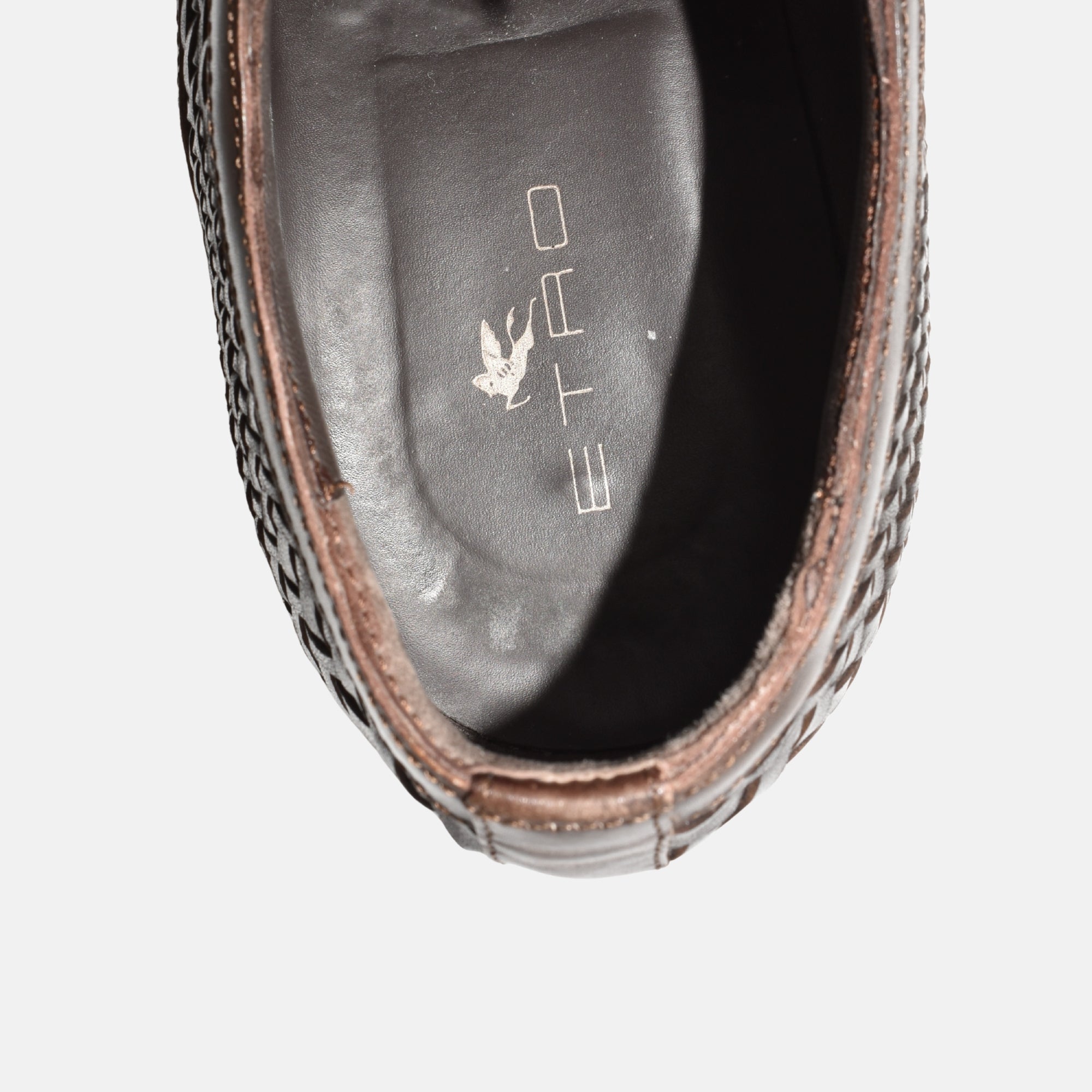 Brown Braided Shoes made of Leather (EU 44)