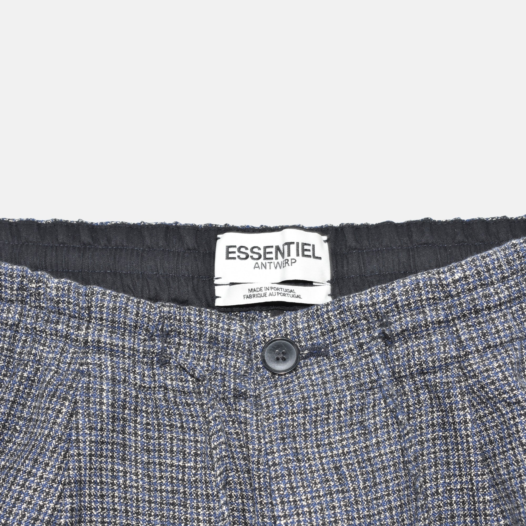 Multicoloured Checkered Pants made of Linen (EU 46)
