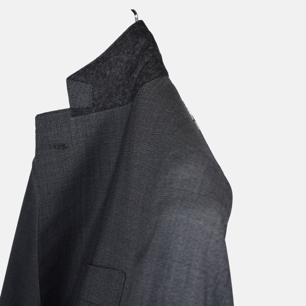 Gray-Black Checkered Blazer made of Wool (EU 50)
