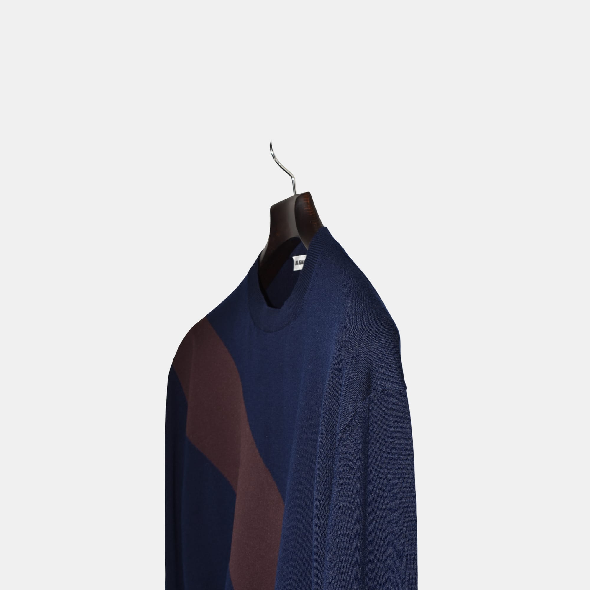 Blue-Bordeaux Sweater made of Wool/Polyester (EU 50)