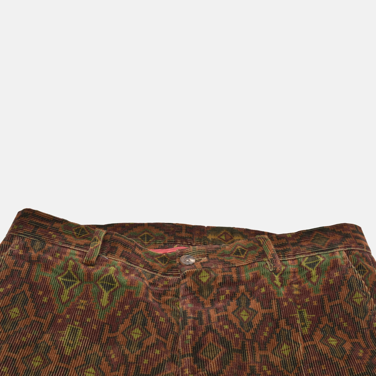 Multicoloured Corduroy Patterned Pants made of Cotton (EU 46)
