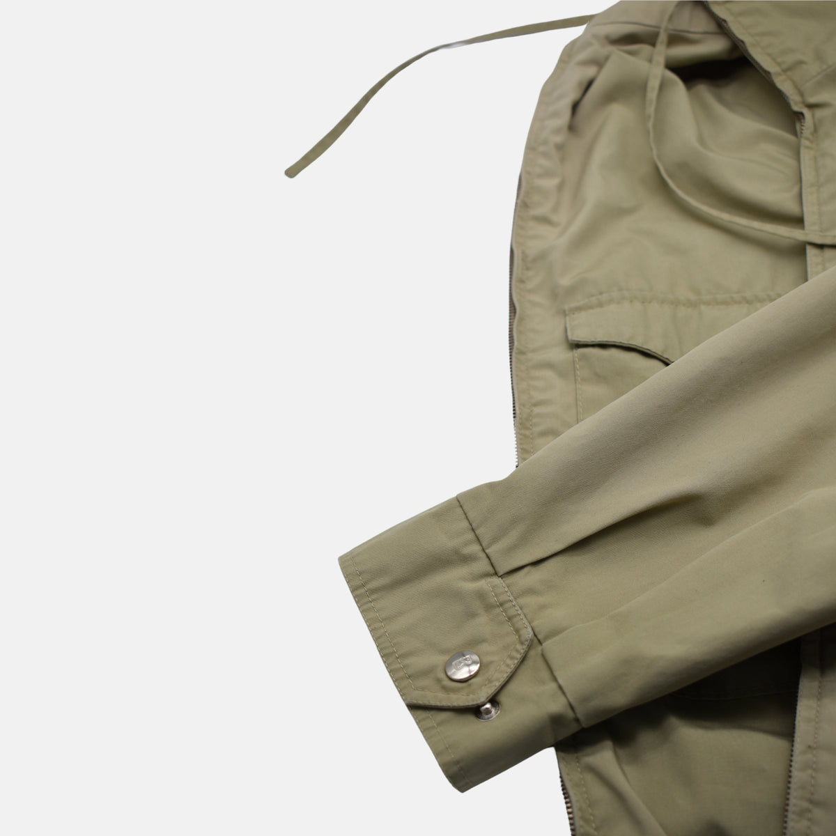 Beige Hooded Jacket made of Cotton (EU 50)