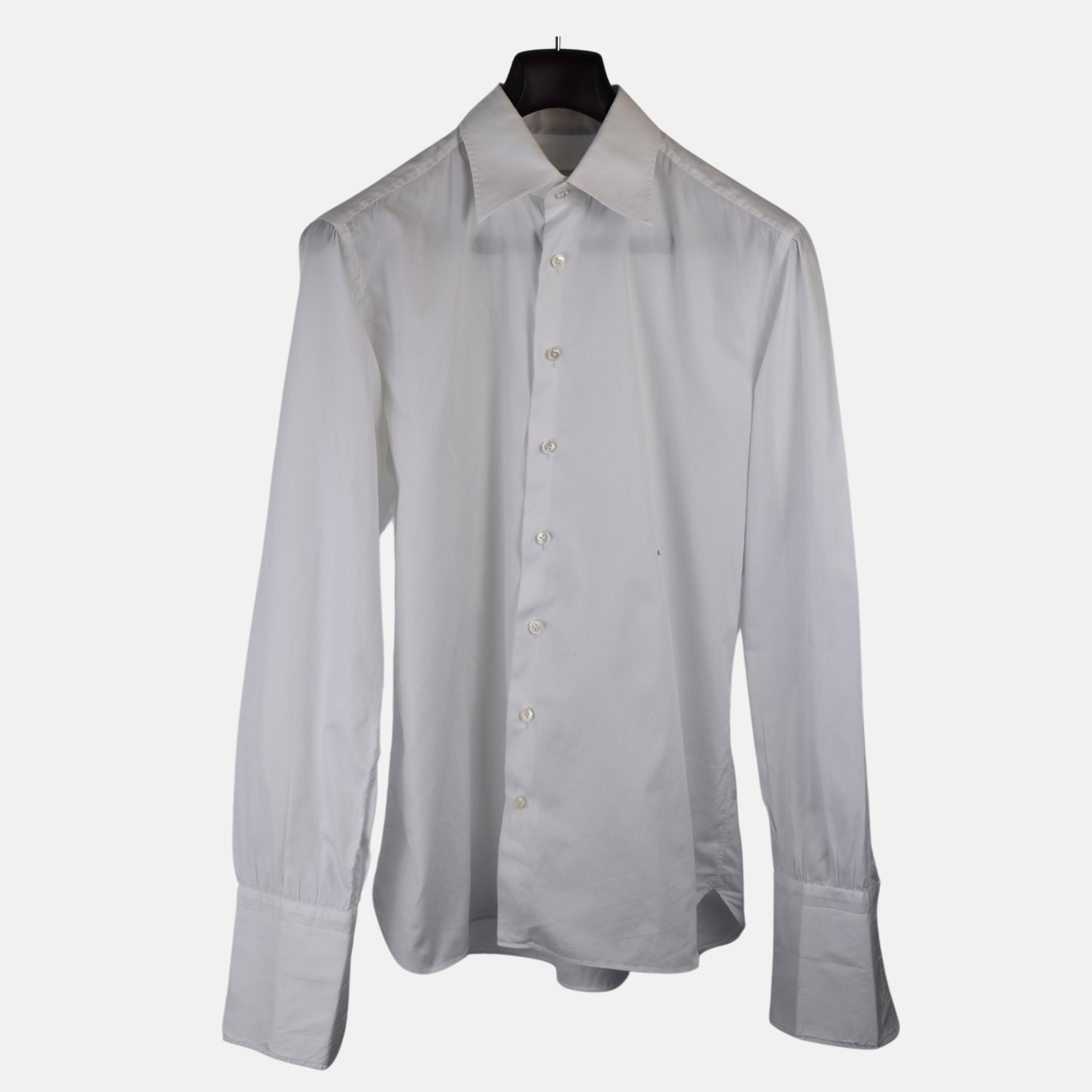 White Cuffed Shirt made of Cotton (EU 42)