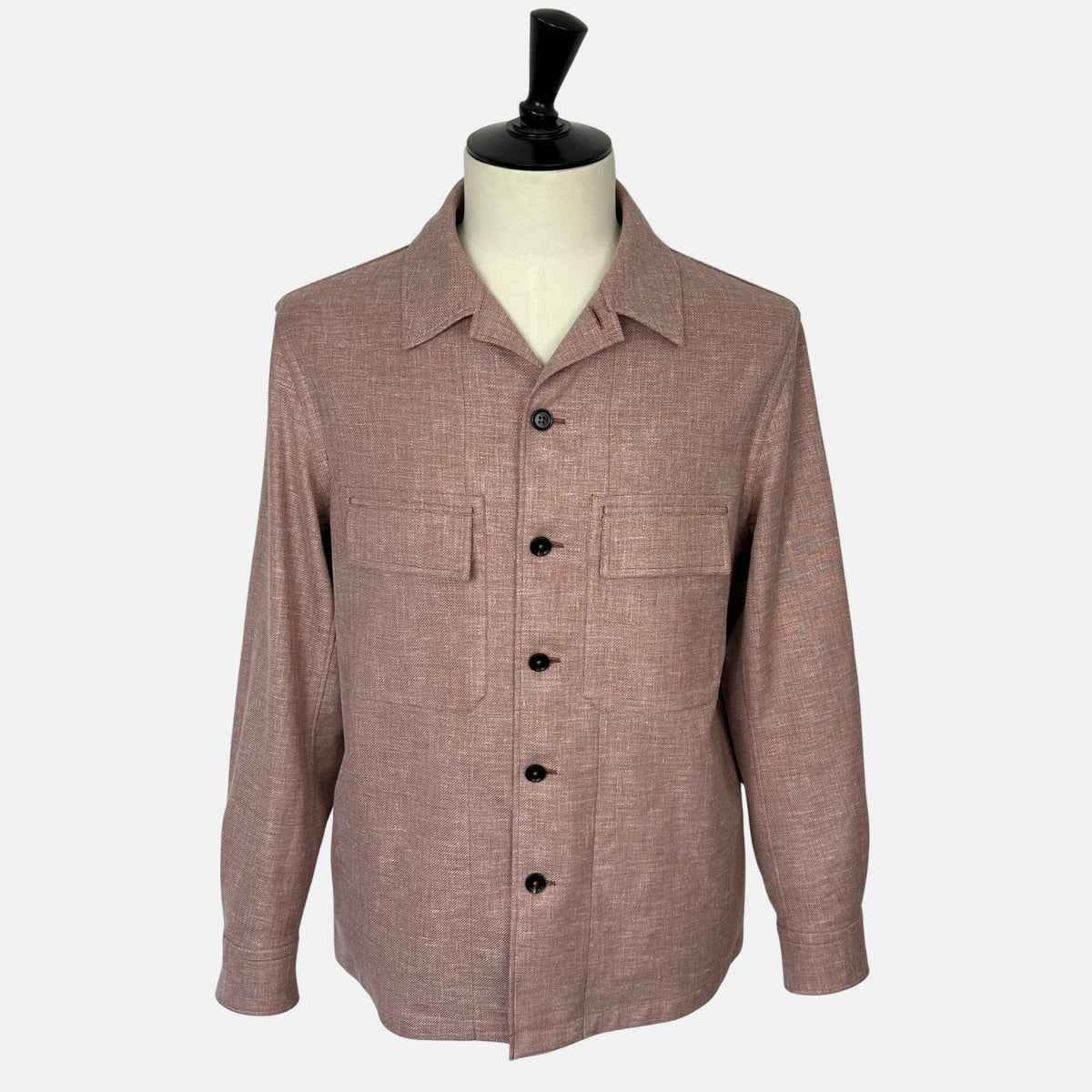 Bordeaux Mélange Blazer aus Leinen/Wolle/Seide (L)