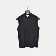 Black Sweater Vest made of Wool (XL)