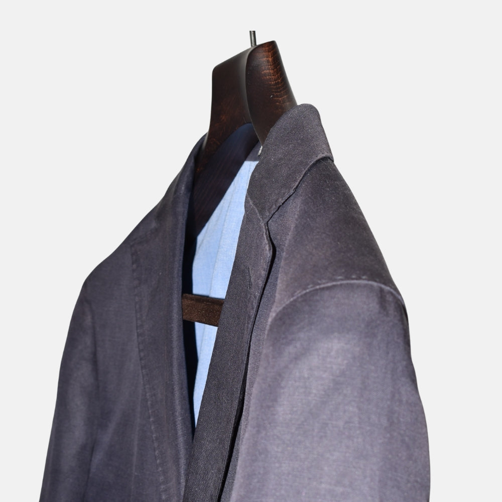 Navy Blazer made of Linen/ Silk (EU 50)