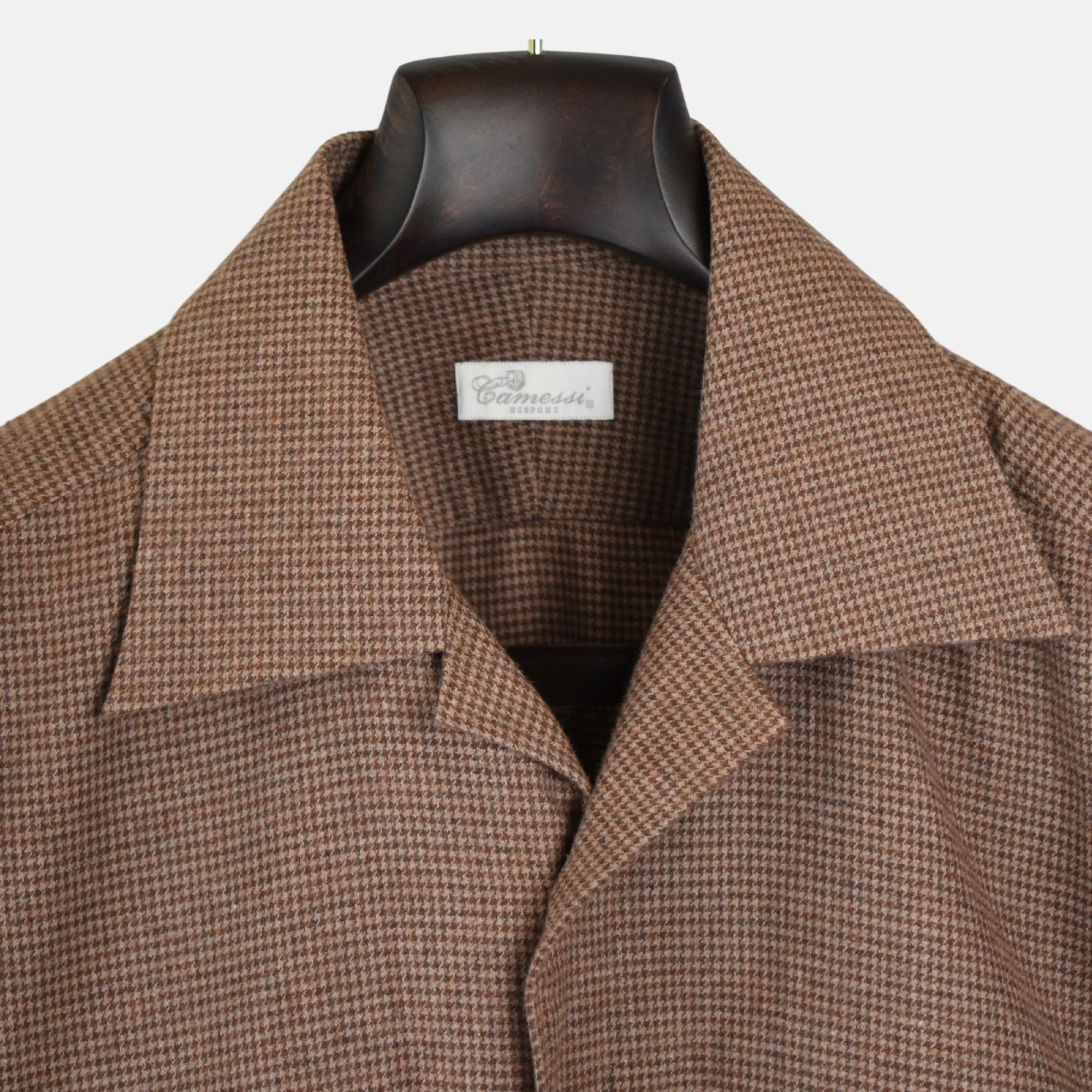 Brown Houndstooth Patterned Shirt made of Cotton (EU 42)