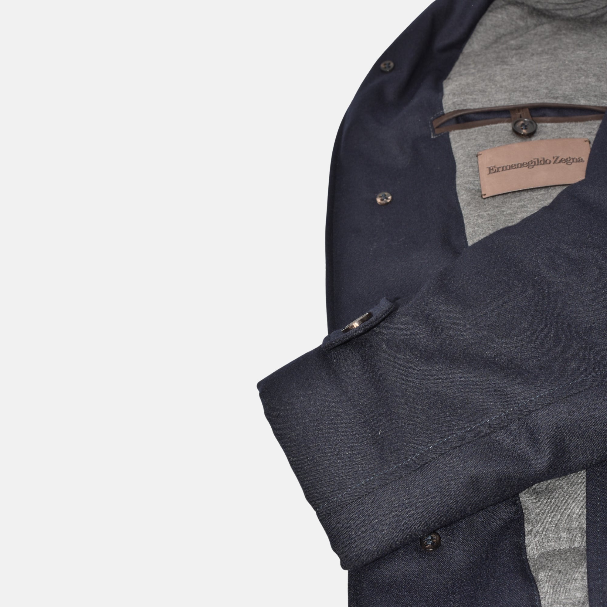 Marineblaue Kapuzenjacke aus Wolle (EU 54)