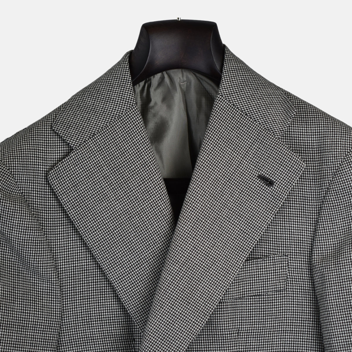 Black-White Houndstooth Patterned Blazer made of Wool (EU 50)