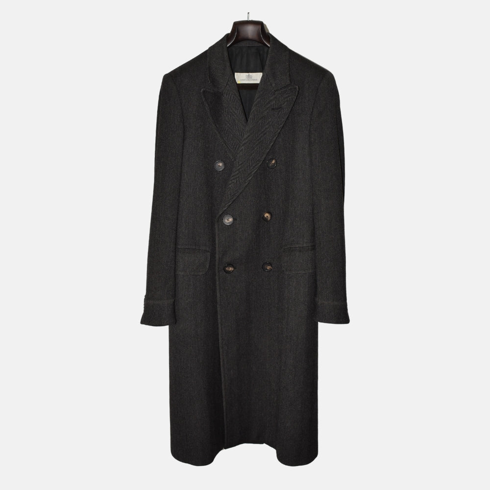 Anthracite Herringbone Coat made of Cashmere (EU 48)