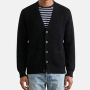 Black Cardigan made of Cashmere/Linen/Cotton (EU52)