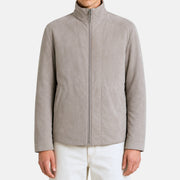 Taupe Suede Down Bomber (L)