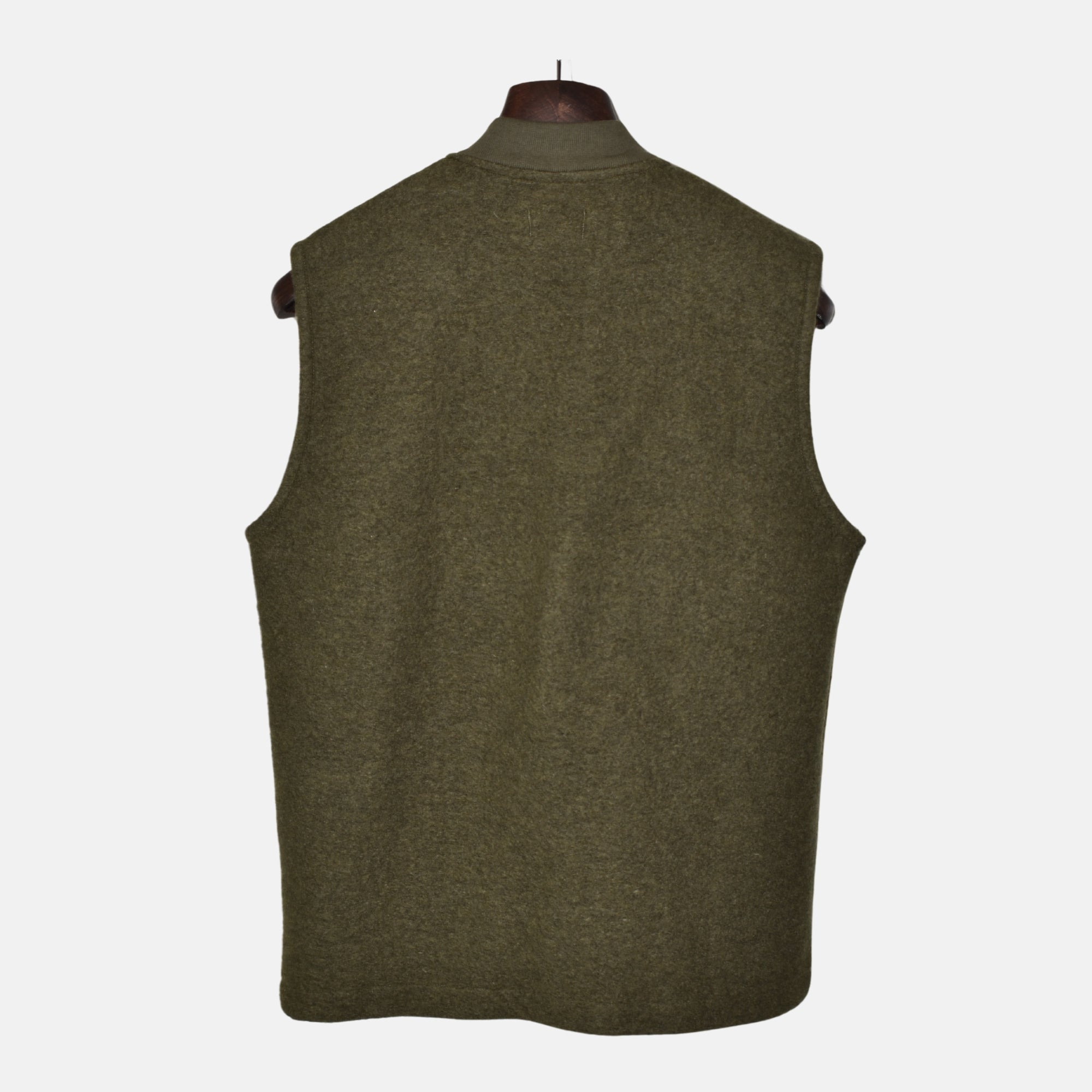Khaki Vest made of Wool/Polyester (M)