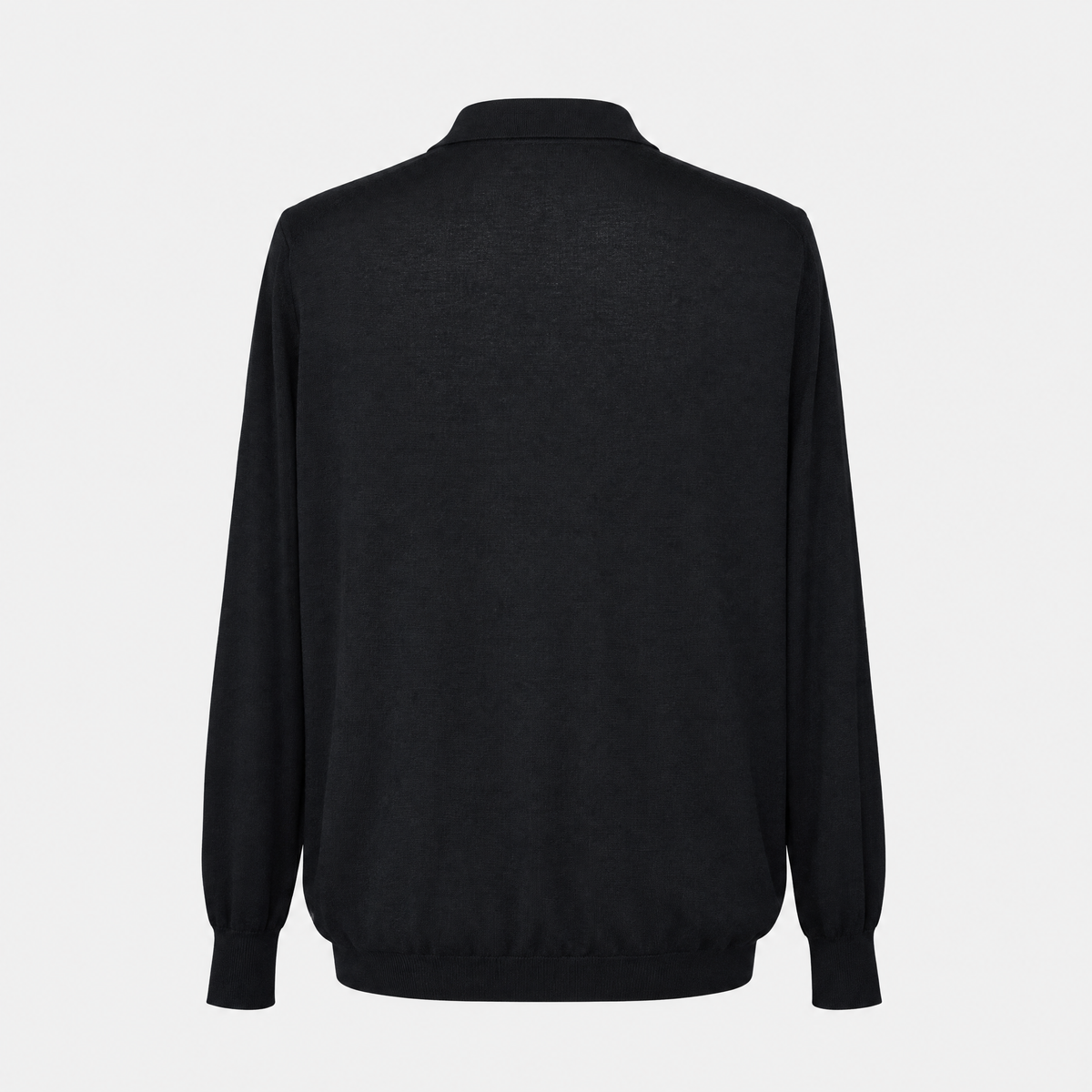Black Cashmere Longsleeve Polo (EU 58)