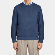 Blue Woven Cashmere Sweater (EU 58)