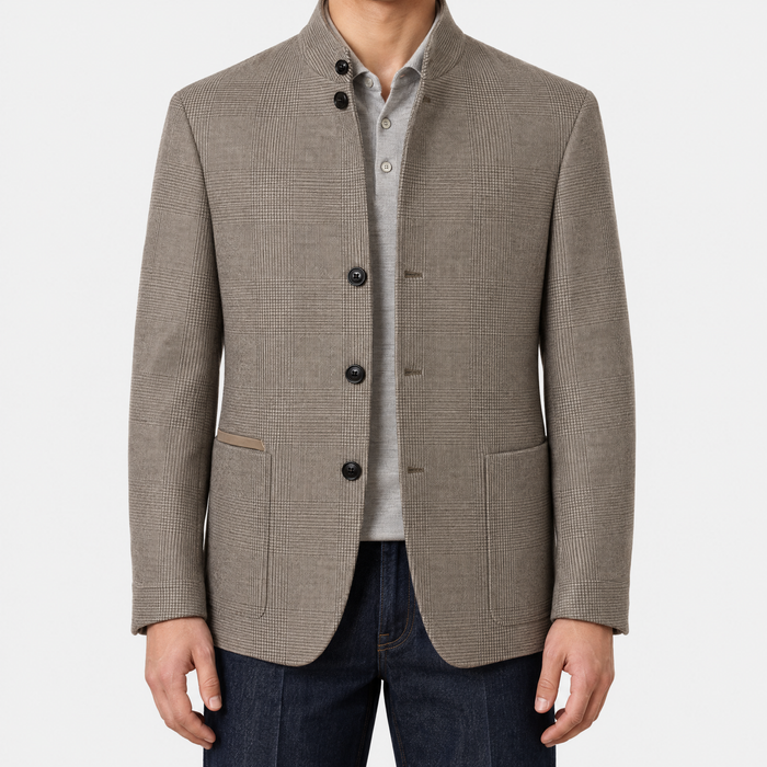Ecru Patterned Il Conte Cashmere Jacket