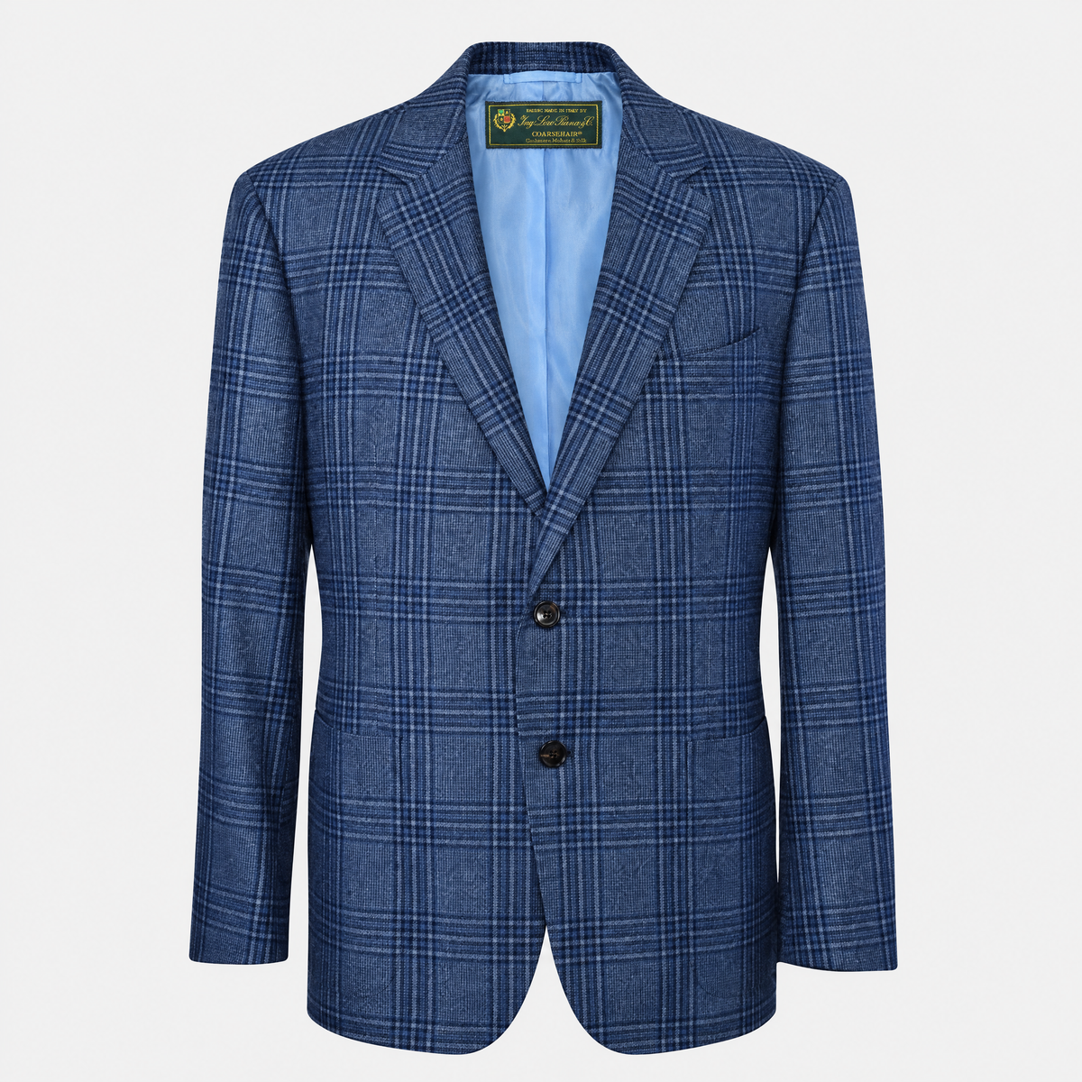 Ing Loro Piana Blue Checked Blazer Cashmere