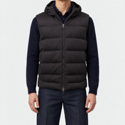 Dark Charcoal C.O.L.D. Cashmere Puffer Down Vest