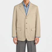 On-model | Beige Blazer Polyester Voyager