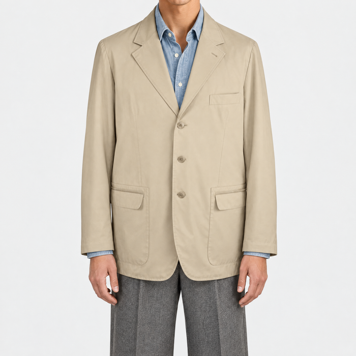 Beige Blazer Polyester Voyager