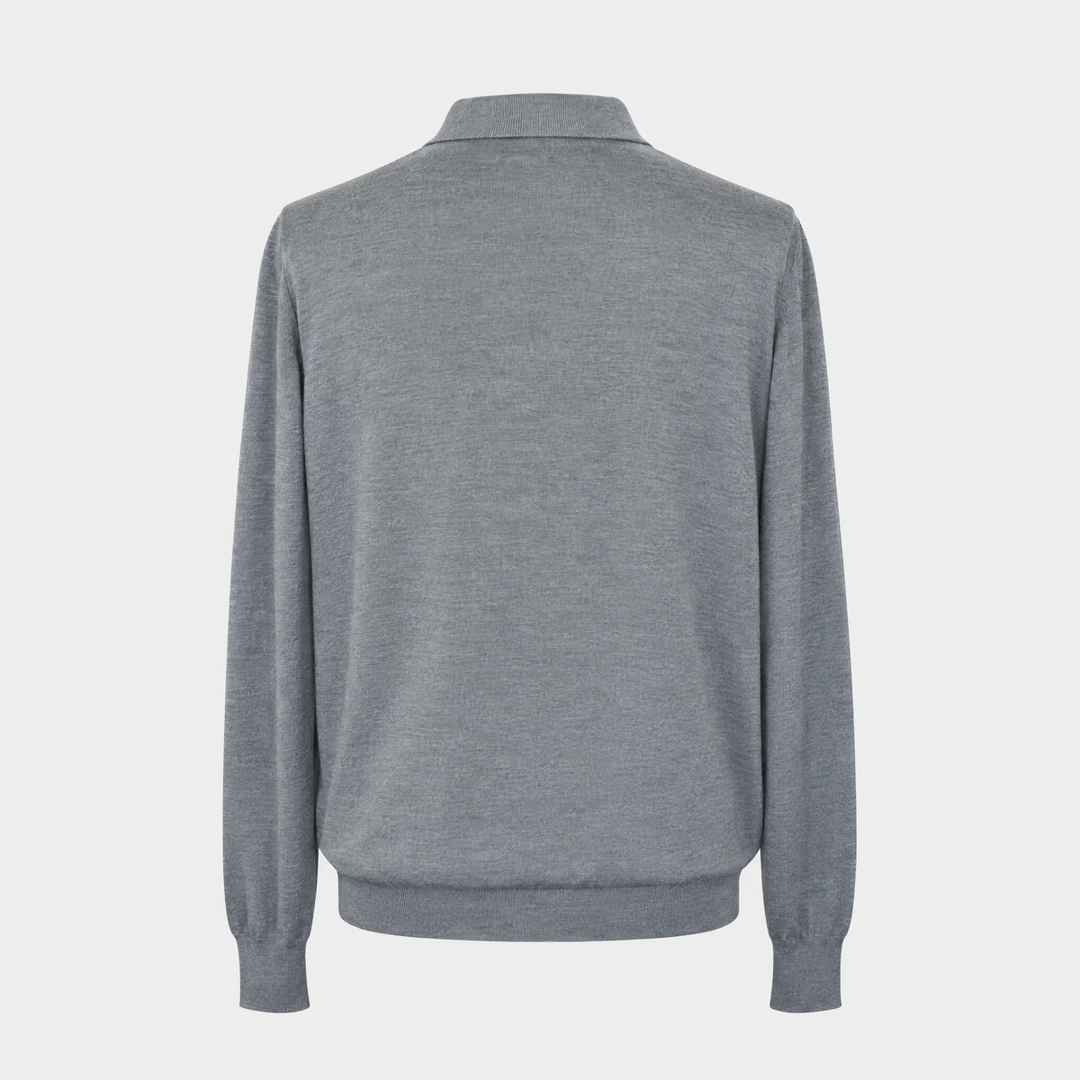 Grey Cashseta Longsleeve Polo (EU 60)